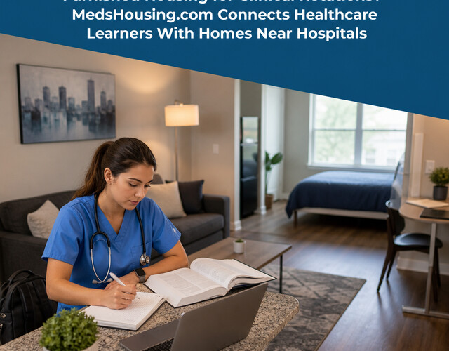 Where Can Visiting Medical Students Find Furnished Housing for Clinical Rotations? MedsHousing.com Connects Healthcare Learners With Homes Near Hospitals