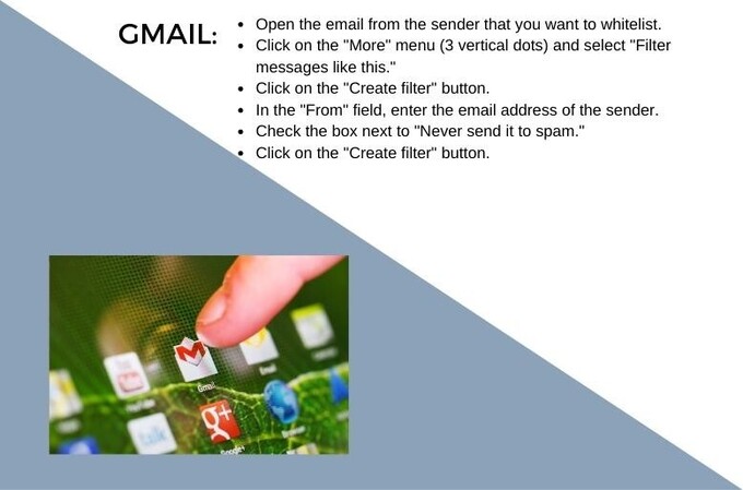 How to Gmail whitelist